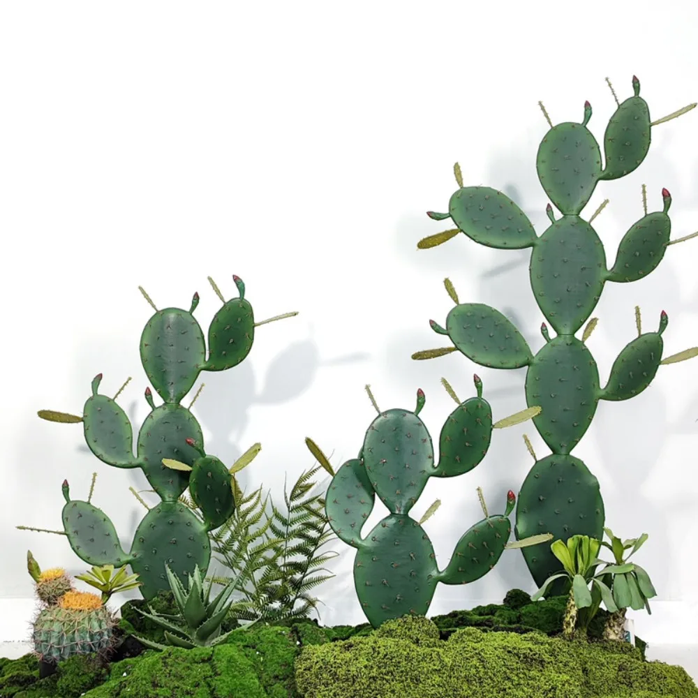 

Simulation plant cactus potted cactus tropical green plant hotel decorative window
