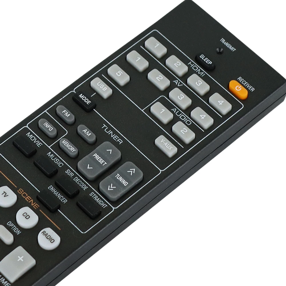 RAV463 ZA11350 Replace Remote Control for Yamaha AV Receiver RX-V375BL HTR-3066 RX-V377 RAV521 RAV522 RAV463