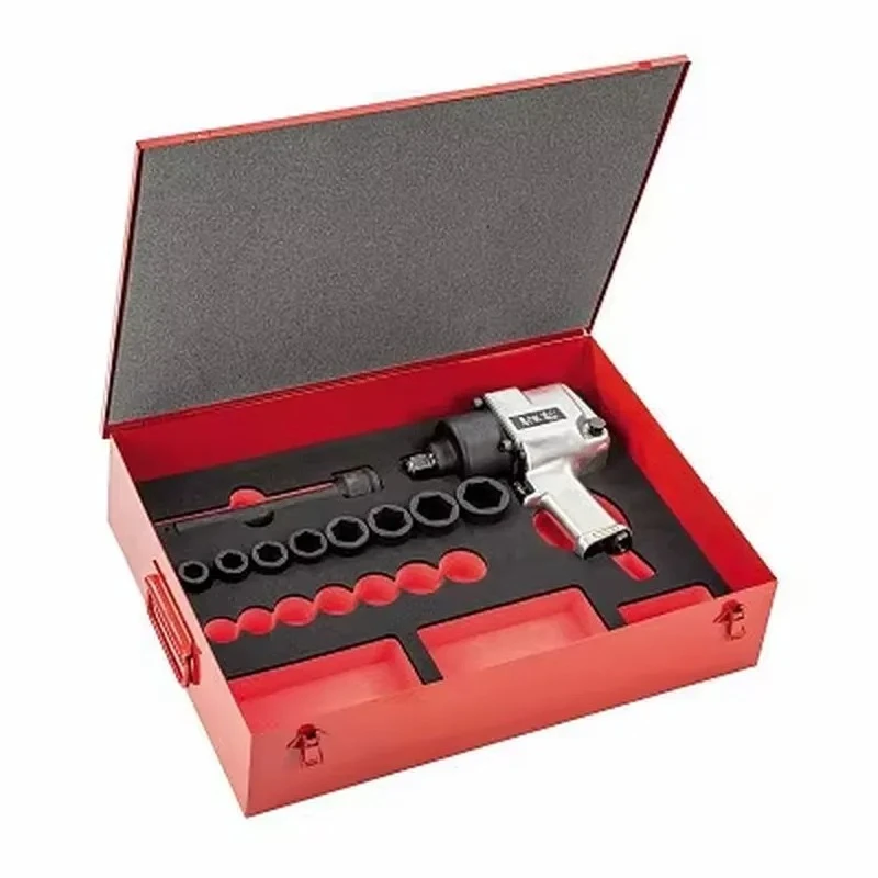 Pneumatic Screw Driver 928 DN S12 Set With Socket Bits And Case For Industrial Use
