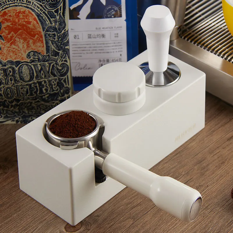 

Coffee Powder Holder Powder Barista Tools Coffee Accessories 51/53/58mm Pressing Seat Coffee Tamper Mat Stand Portafilter Holder