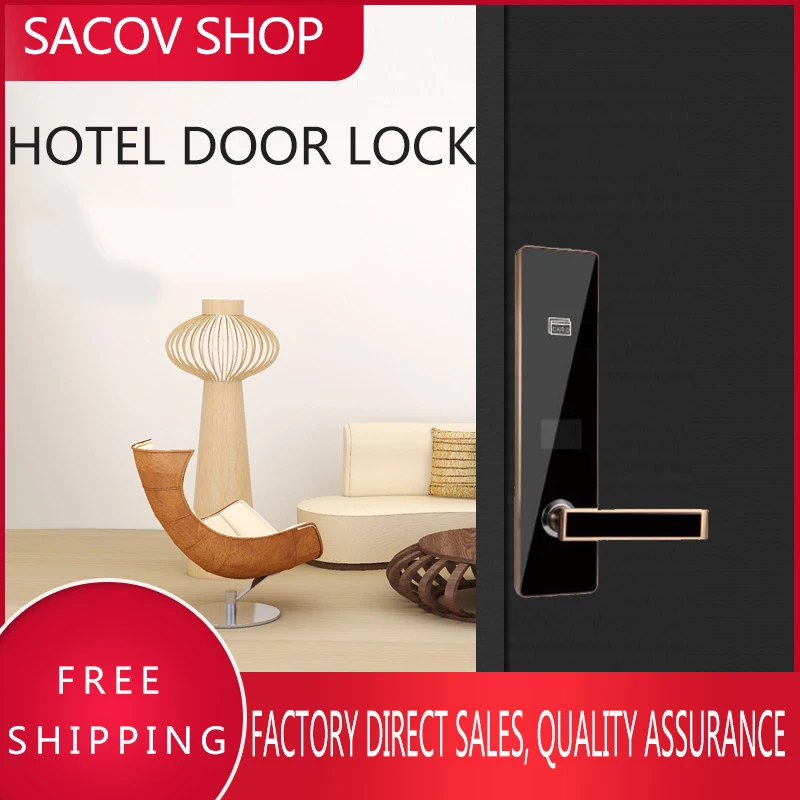 Electronic RFID Hotel Door Lock System Swipe Card Smart Door Lock Intelligent Safe Keyless Electronic Digital Door Lock