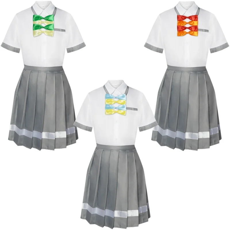 

Yanami Anna Yakishio Remon Komari Chika Cosplay Costume Anime Jk School Skirt Uniforms Wig Women Girls