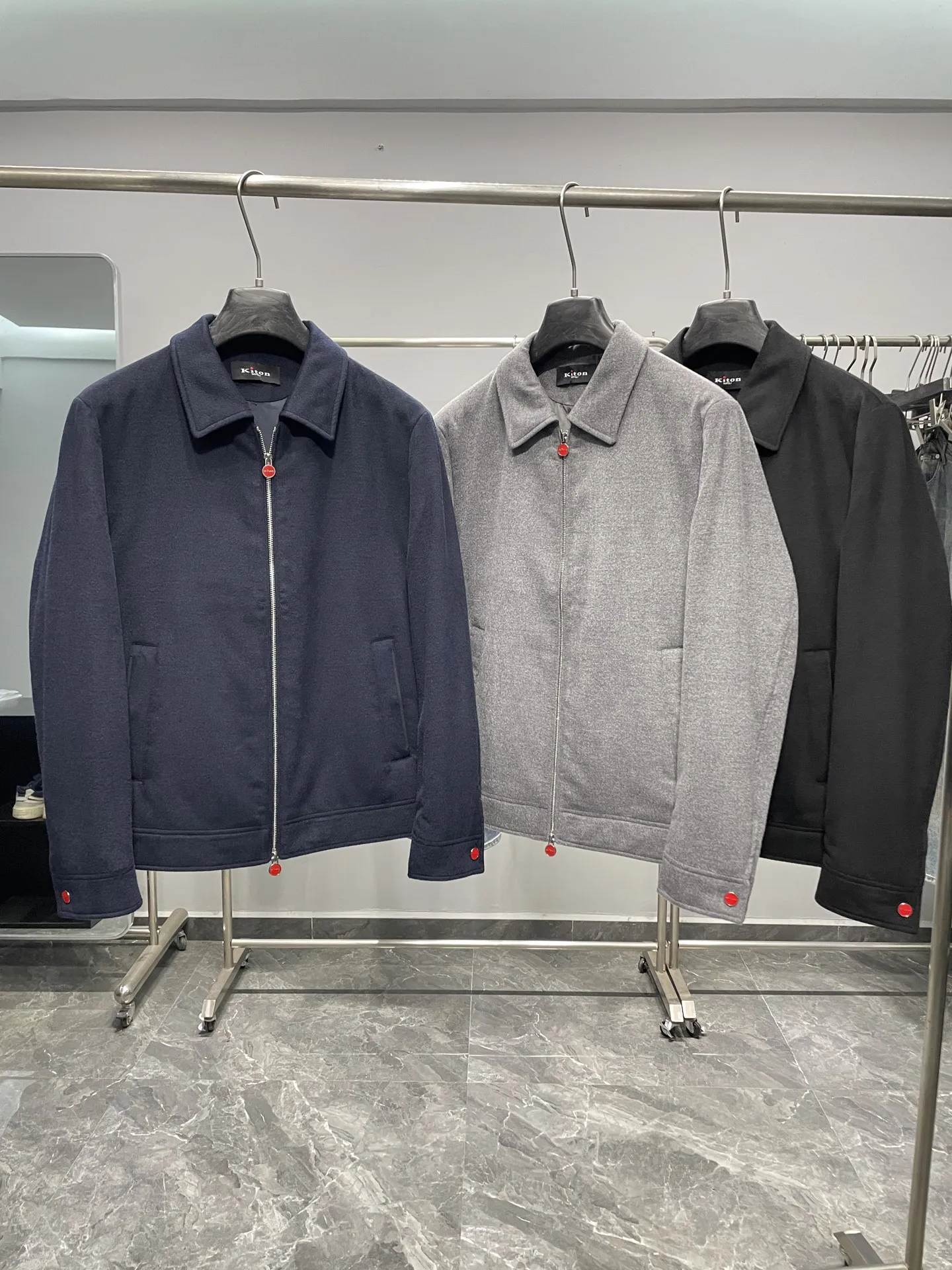 

KITON 25AW Осенняя шерстяная куртка с лацканами