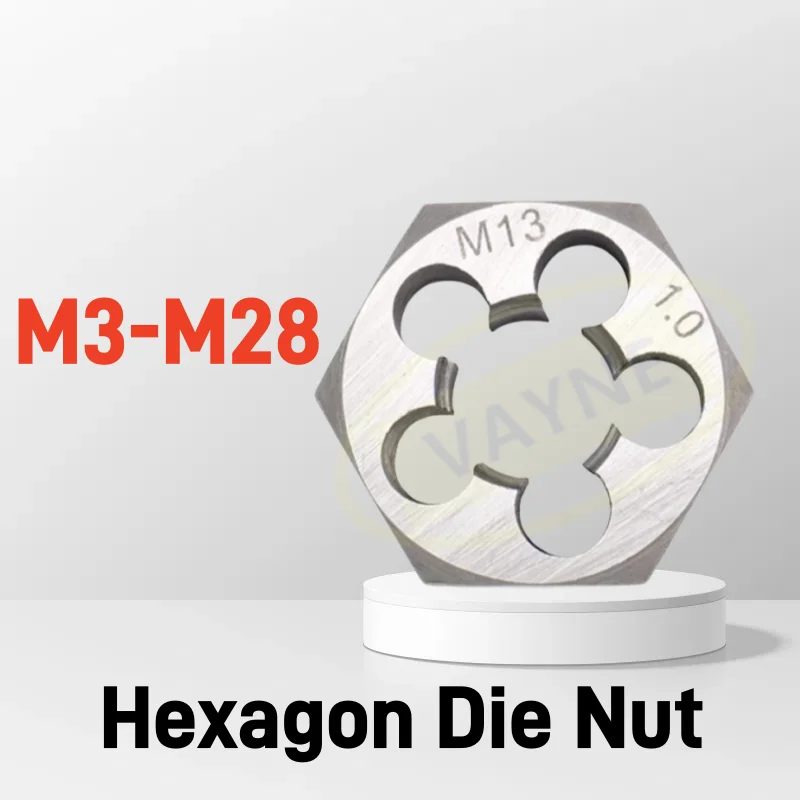 

1PCS Metric Hexagon Die Nut Alloy Steel M3M4M5M6M7M8M9M10M11M12M13M14M15M16M18M20M22M24M26M27M28 Right Hand Nut Die