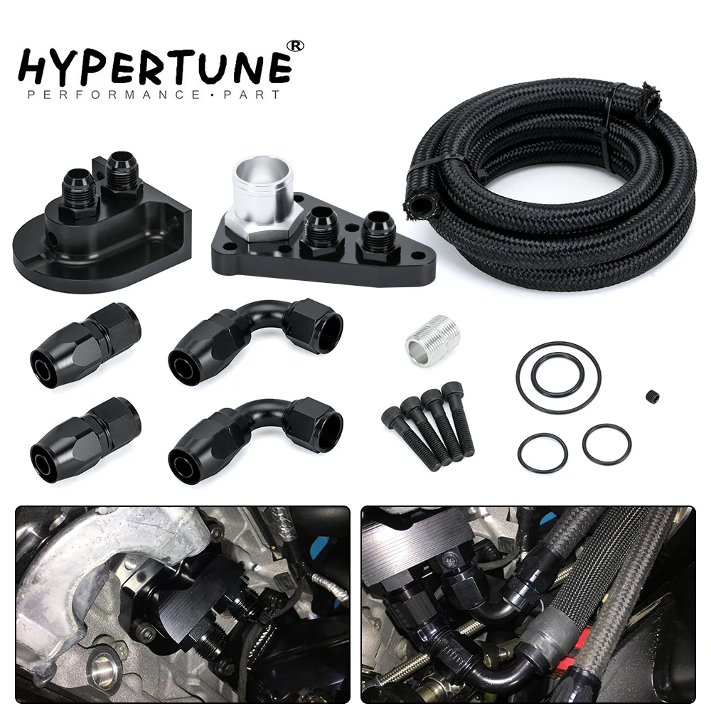 

10AN Stainless Steel Braided Hose Oil Filter Relocation Kit For For Ford 4.6L 5.4L Mustang GT GT350 GT500 F150 F250 Accessories