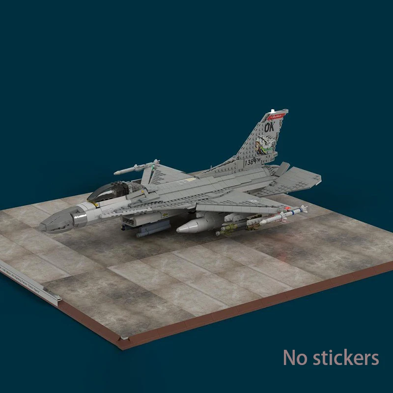 1480pcs WWII MOC F-16 Fighting Eagle Model DIY Creative High-tech Children's Toy Birthday Gift Fighter Building Blocks