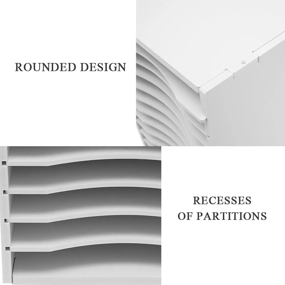 Vertical Desktop Sorter, 11 Slots Wooden Mail Organizer, Paper Sorter Organizer with 11 Slots Adjustable, Construction Paper Sto