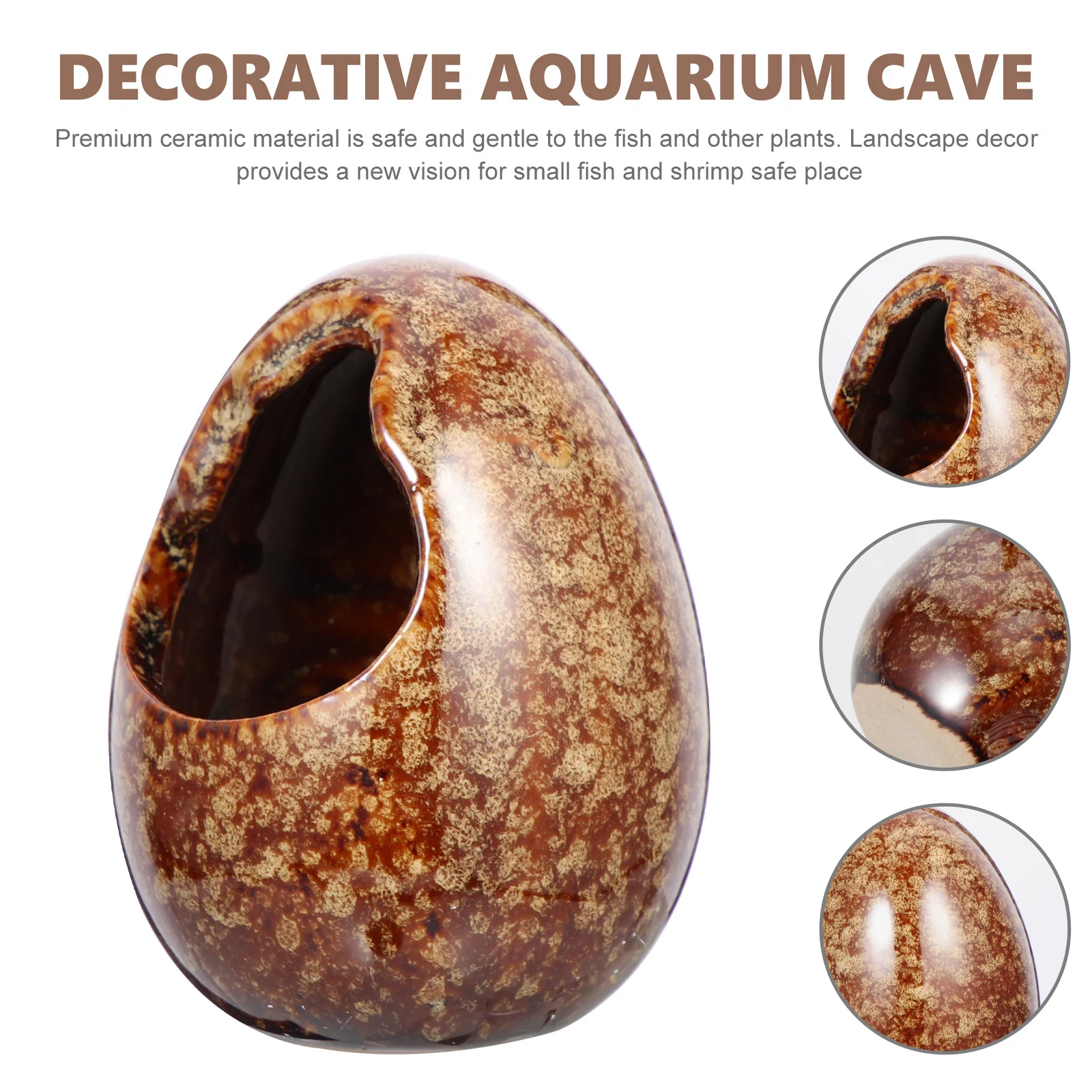 

2Pcs Vivid Fish Tank Supply Caves Delicate Shrimp Hides Compact Aquarium Decorations No Deformation Fading Protection