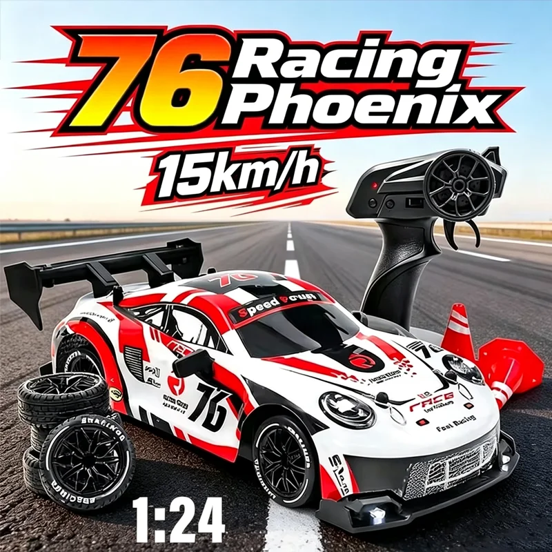1/24 Mini Drift RC Cars 4×4 GT Style High Torque Front Rear LED Headlight 2.4Ghz Remote Control Vehicle Racing Toy For Boys Gift