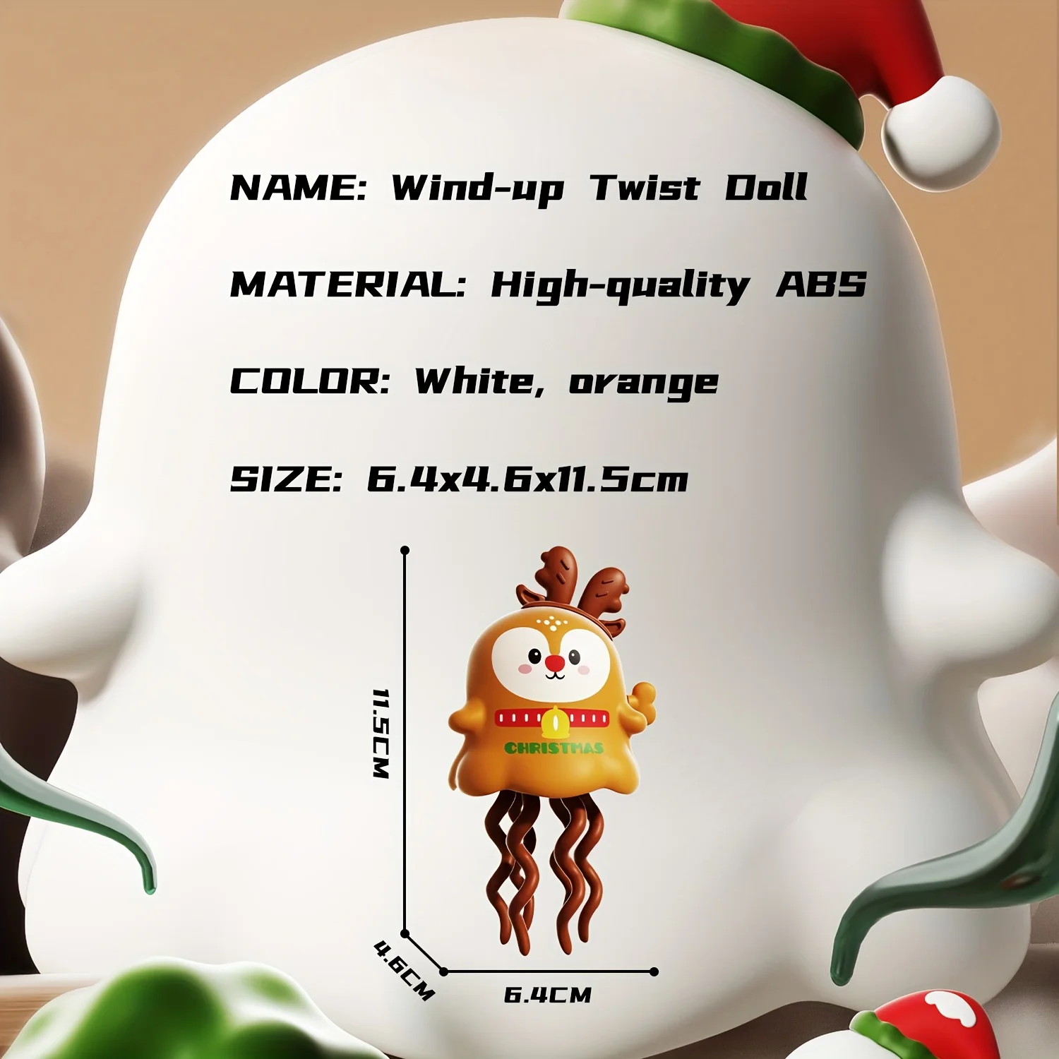 Uhrwerk, aufziehbar, tanzender Weihnachtsmann, Rentierspielzeug, Weihnachtsfeier, Dekoration, festliche Geschenke für Kinder, Babys, niedlicher interaktiver Elch