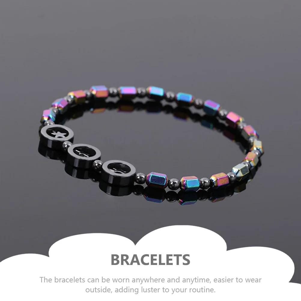 

6pcs Bead Bracelet Elastic Hand Wrist Chain Stone Delicate Clothing Accessory Smooth Comfortable Durable Stretch Rope Charm