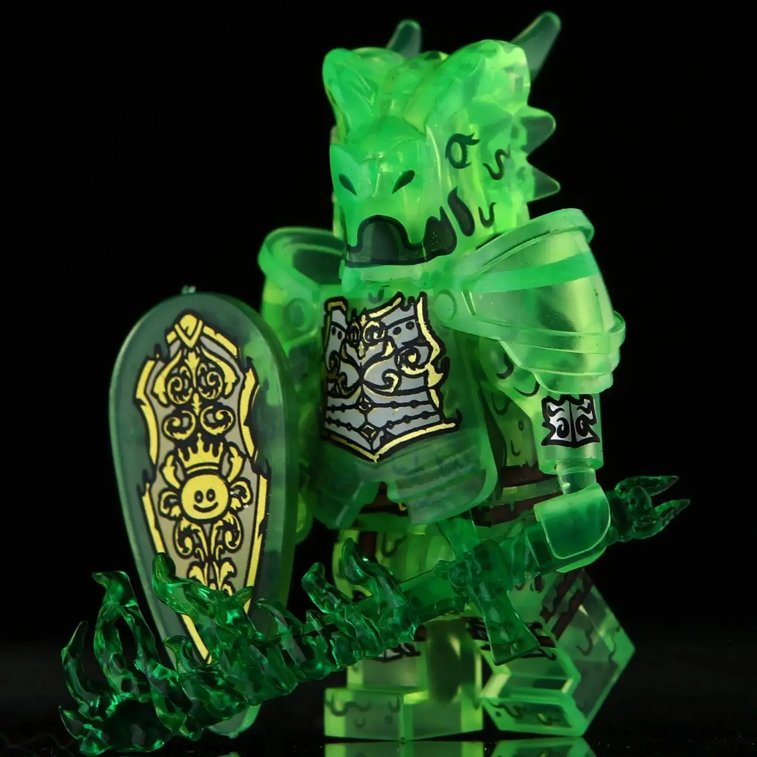 Transparent Dead Dragon Knight Anime Figure Building Blocks Peripheral Model Assembling Desktop Ornaments Birthday Gift Toys