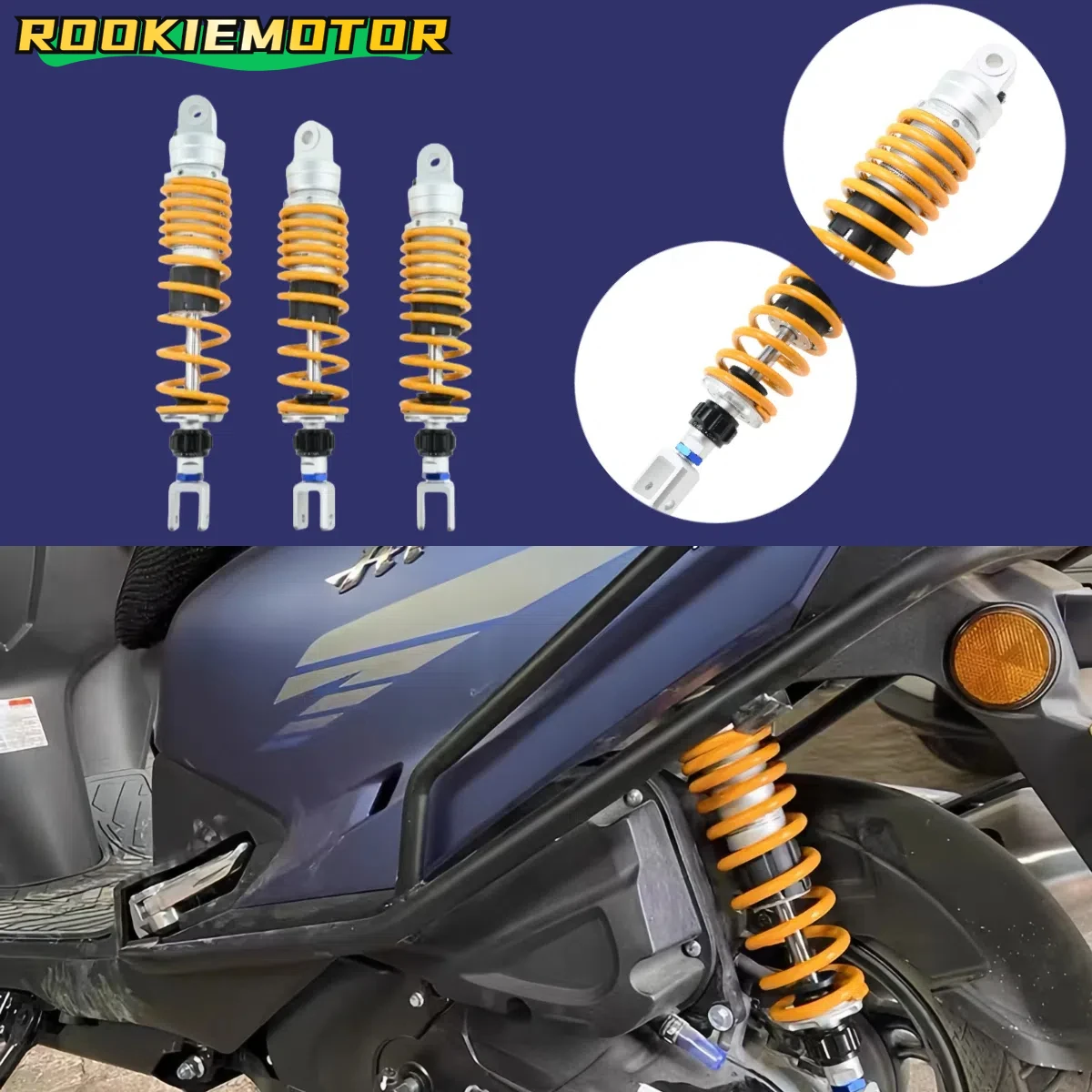 Universal 320/340/360MM Motorcycle Rear Shock Suspension Modified Rear Shock Absorber Damping