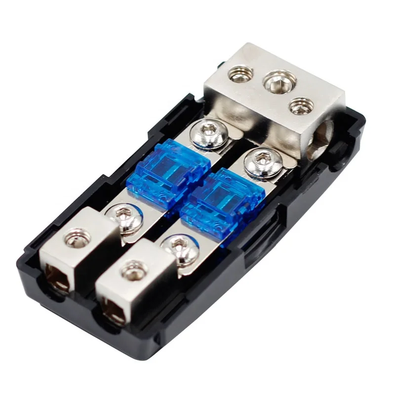 

32V 60A ANL 1 In 2 Out Car Audio Power Distribution Terminal Block Fuse Holder