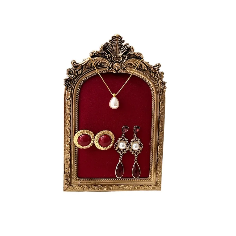 

Flower pattern Photo Frame Necklace Stand Vertical Handmade Pendant Chain Display Rack Multi-functional Anti-slip