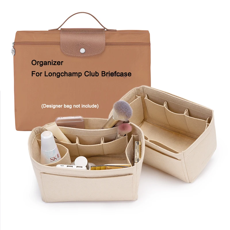 

Organizer For Longchamp Club Briefcase Insert Bag Luxury Women Felt Travel Linner Pouch Handbag Inner Purse，Customize