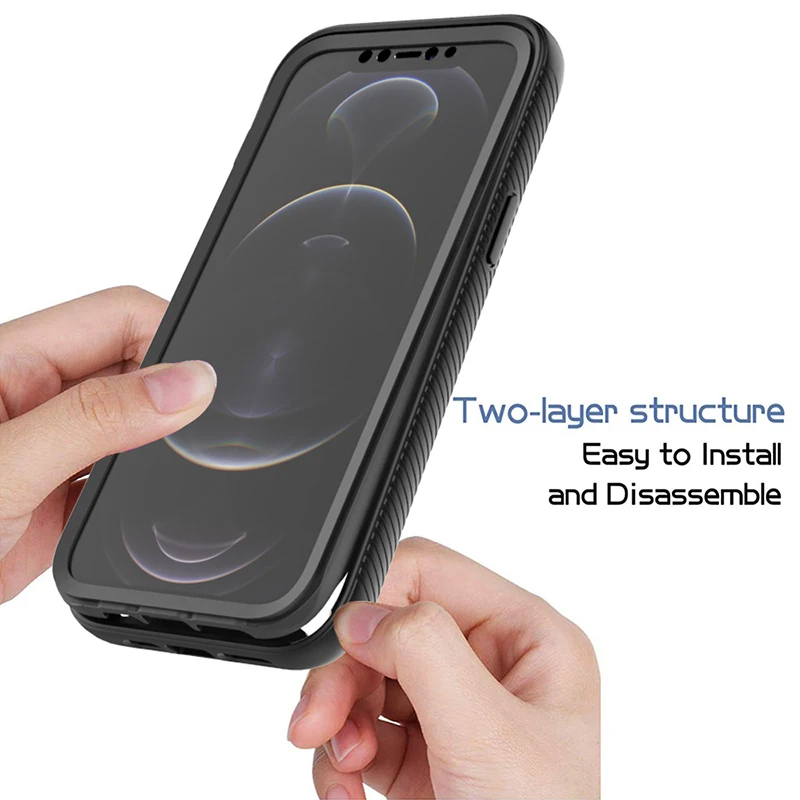 Etui z pełnym zabezpieczeniem 360 stopni, z paskiem na szyję i osłoną ekranu do iPhone 17E 16 15 14 Plus 11 12 13 MINI 17 Pro Max Air 16E, odporne na wstrząsy. — zdjęcie produktu 4