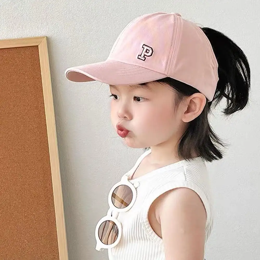 

HOT Kids Baseball Caps Children Summer Sun Hats Empty Top Ponytail Baseball Cap Girls Hip Hop Baseball Hat Girls Ponytail Hat