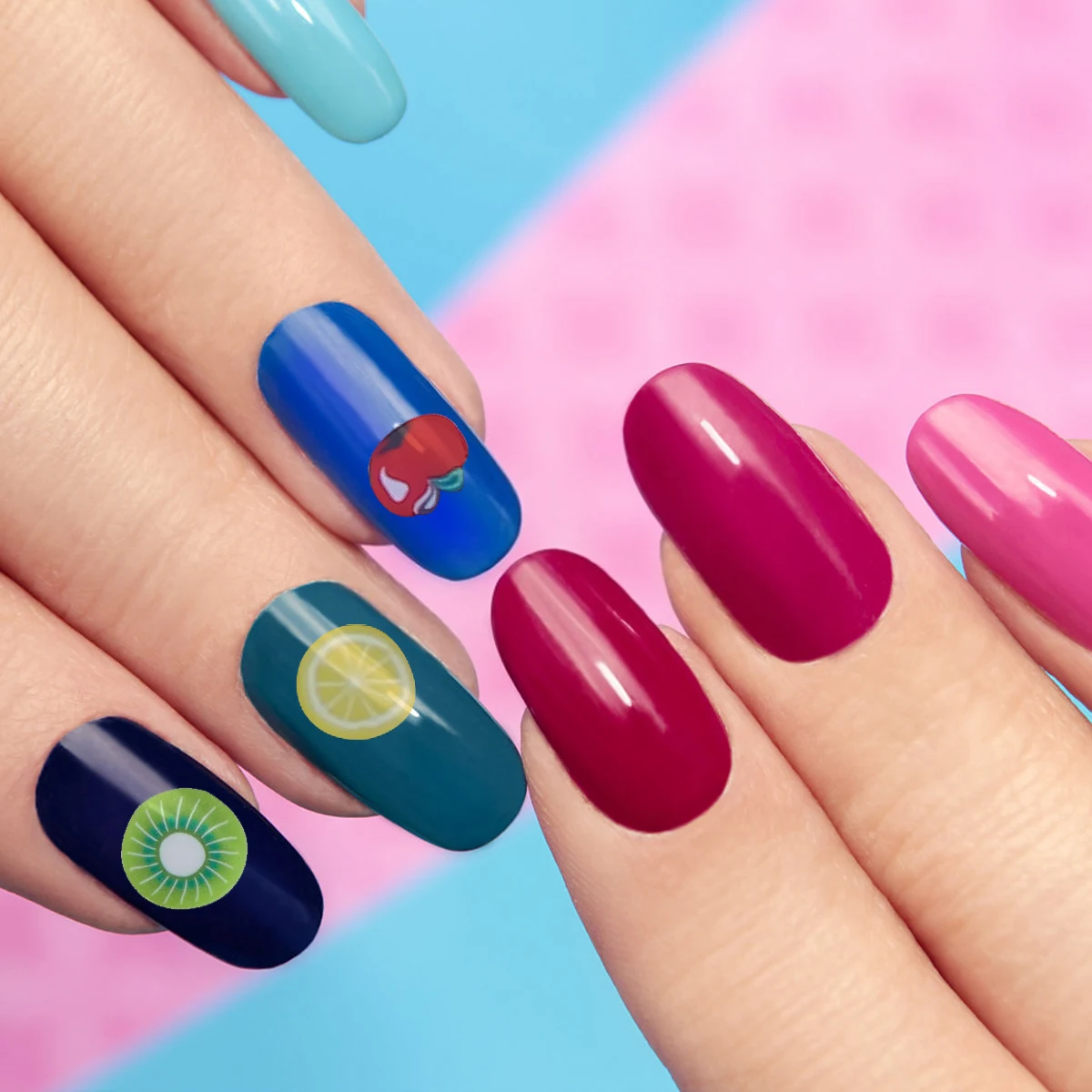 

2400Pcs Lovely Fruit Slices for Nail Art Colorful Design DIY Manicure Decoration Supplies Nail Art Fruit Slices