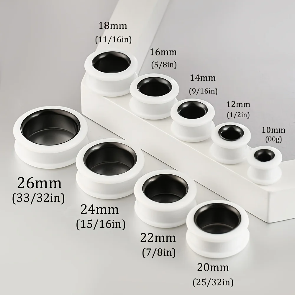 2Pcs High Elasticity Silicone Double Flared Ear Stretching Tunnels, Soft and Comfortable Ear Gauges, Stretching Earrings