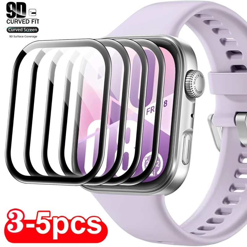 

3-5Pcs 9D Curved Film For Huawei Watch fit3 fit4 SmartWatch Screen Protector Not Glass Full Cover for Huawei Watch Fit 3 4Pro