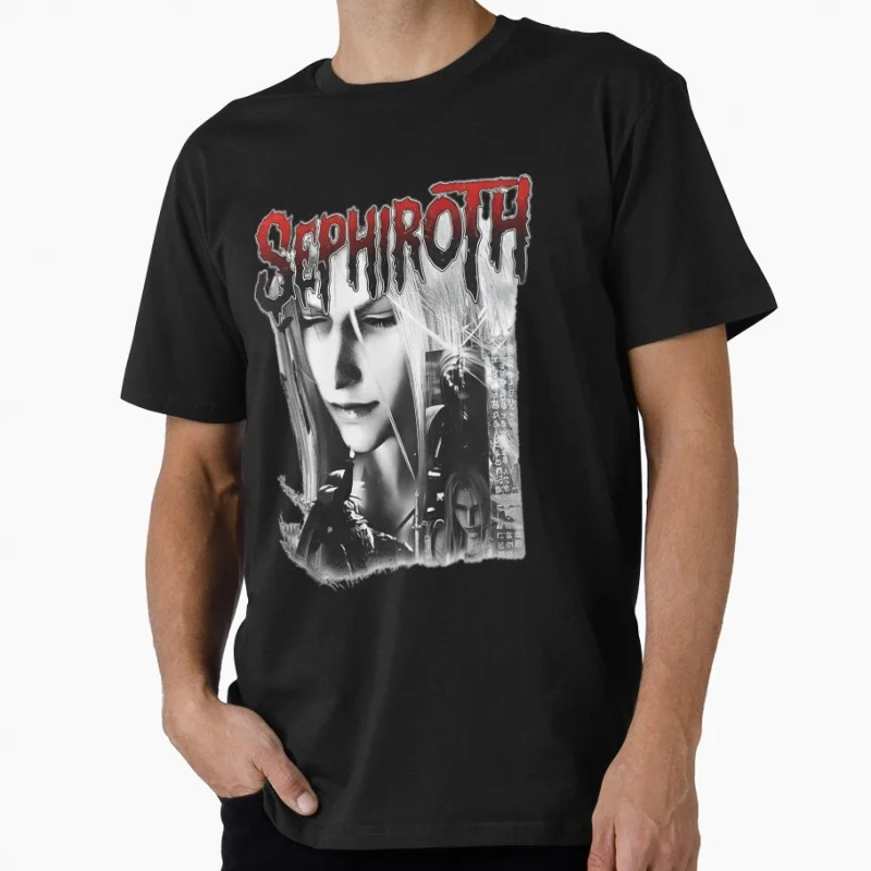 

final fantasy vi Sephiroth Gift T shirt for RPG gamer 100% cotton Short Sleeve Graphic Clothes All size tops S-6XL