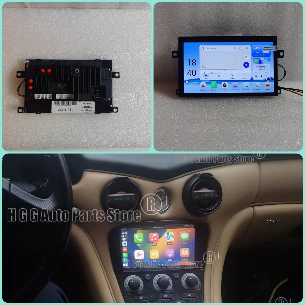 

Android13 Car Stereo Radio For Maserati coupe 3200GT 4200GT 2004~2010 GPS Navigation Touch Multimedia Carplay Player Screen WIFI