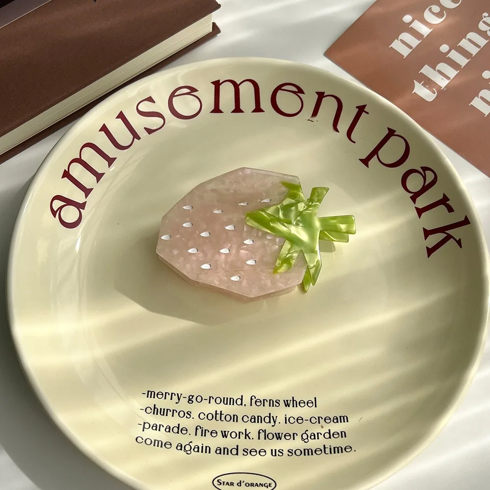 

Модный клубничный фруктовый захват для волос Дуриан ананас мультяшный коготь для волос геометрический головной убор уксусная кислота зажим в виде акулы уличная одежда