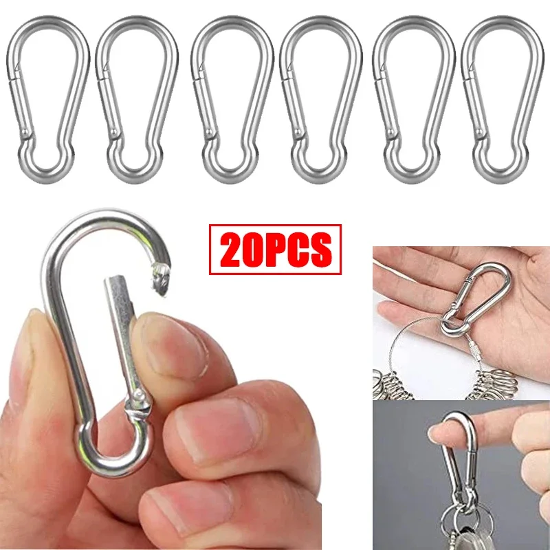 5/10/20 Stuks Mini-Legering Karabijnhaak Karabijnhaak Clip Sleutelhanger Outdoor Camping Klimmen Wandelen D-Ring Gesp Sleutelhanger