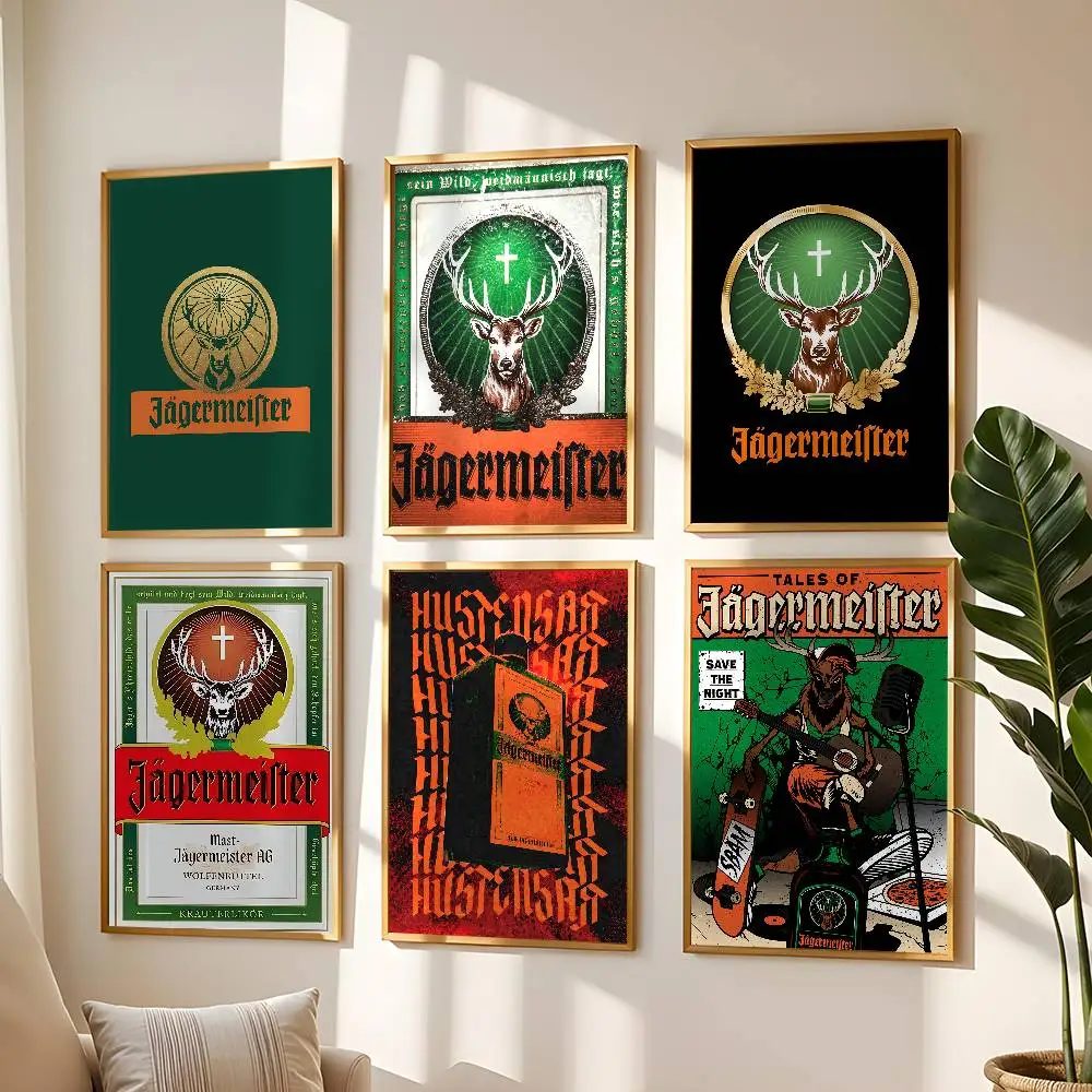 J-Jagermeister аниме постер высокое качество печать водостойкая настенная художественная наклейка для бара гостиная Декор подарок
