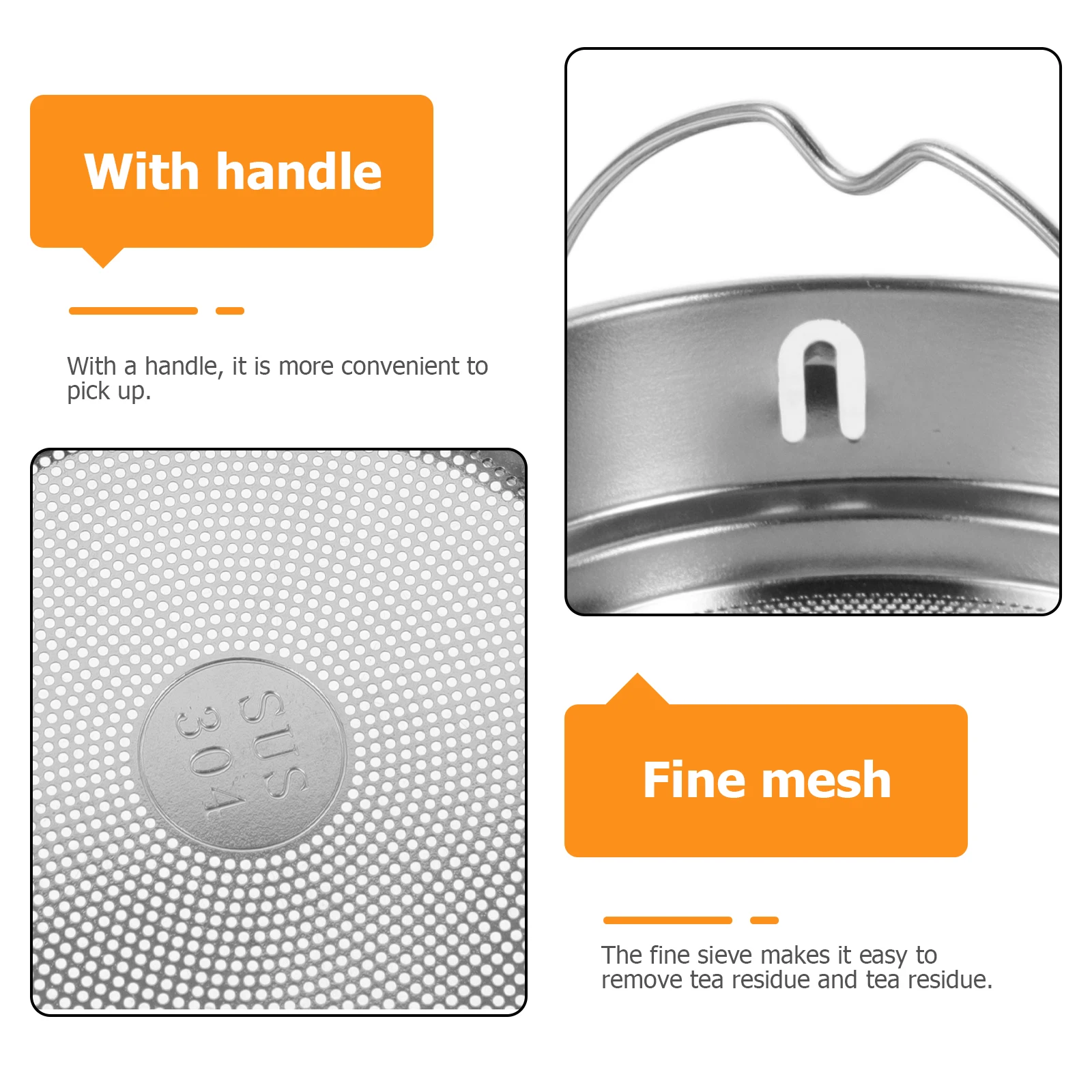 

2pcs Infuser Tea Infuser Mesh Stainless Steel Mesh Filter Bottle Strainer Loose Leaf Reusable Tea Filters Brewer