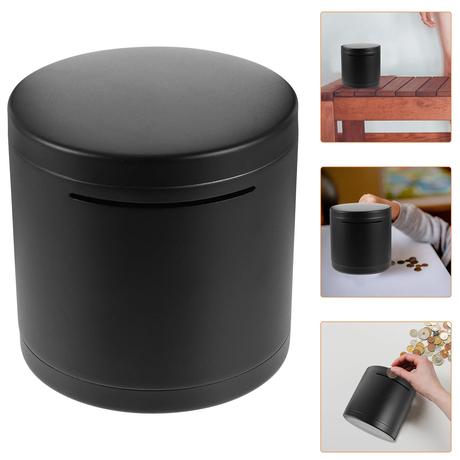 صندوق توفير المال المحمول المصنوع من الفولاذ المقاوم للصدأ للبالغين، ملمس ناعم وسهل التنظيف، مستلزمات منزلية