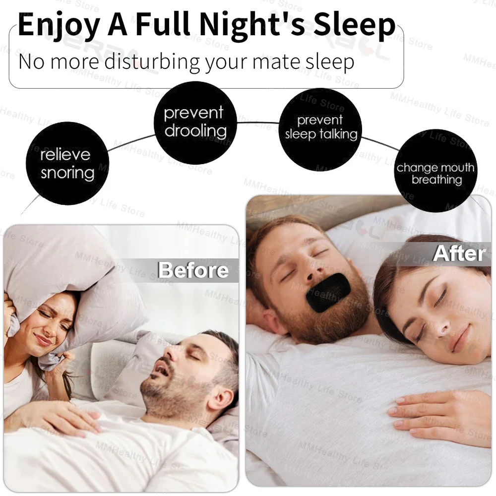 30/90/150pcs Nastro per la bocca Dormire Anti Russare Sonno Migliore respirazione Strisce nasali Migliorare il sonno Russare Sollievo Bocca per dormire