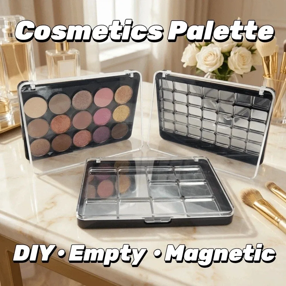 Refillable Multiple Grids Empty Magnetic Cosmetics Palette Portable Cosmetic Storage DIY Makeup Dispensing Box Professional