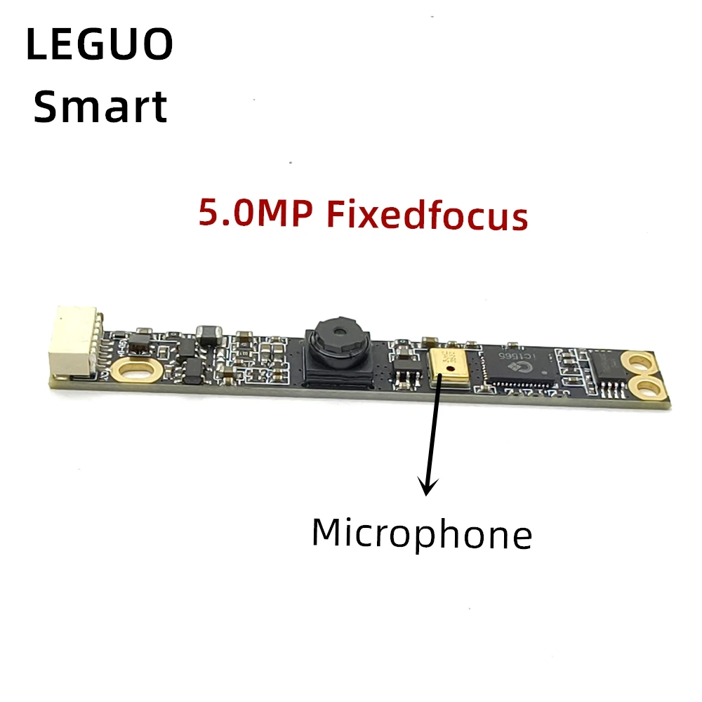 Módulo Mini Câmera para Computador Portátil, USB 5MP, Resolução 2592x1944, Módulo Webcam de foco automático com microfone, Novo