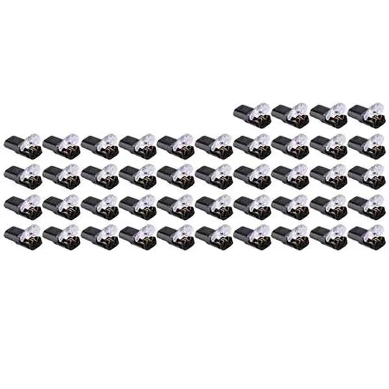 

ABXF-44Pcs Двухпроводные вставные соединители, разъемные соединители для светодиодных проводов с фиксирующей защелкой, быстросъемные проводные соединители, прочные