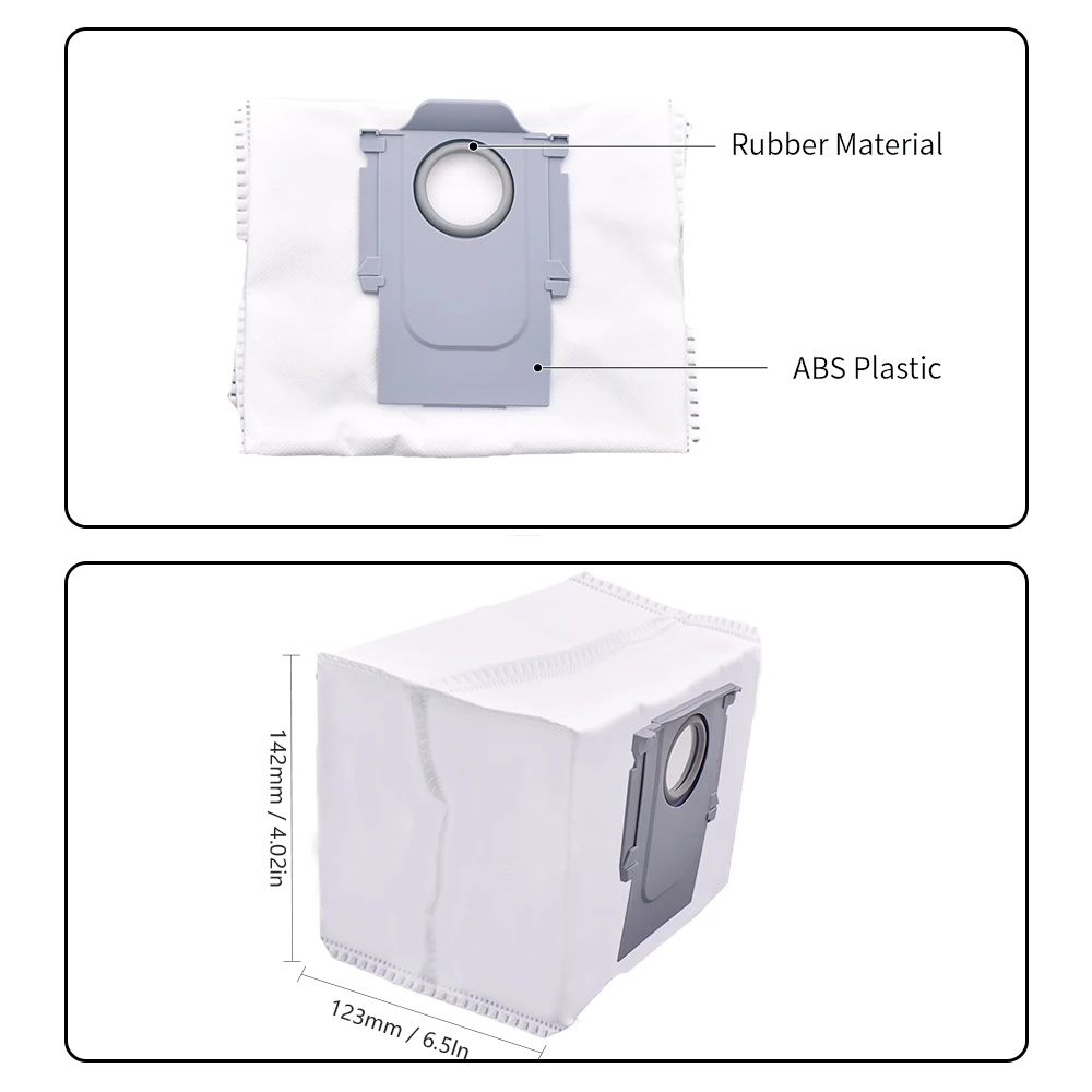 Saco de pó principal filtro hepa compatível com xiaomi roborock s7 maxv ultra/q5 +/q7 +/q7 max +/t8 aspirador peças reposição