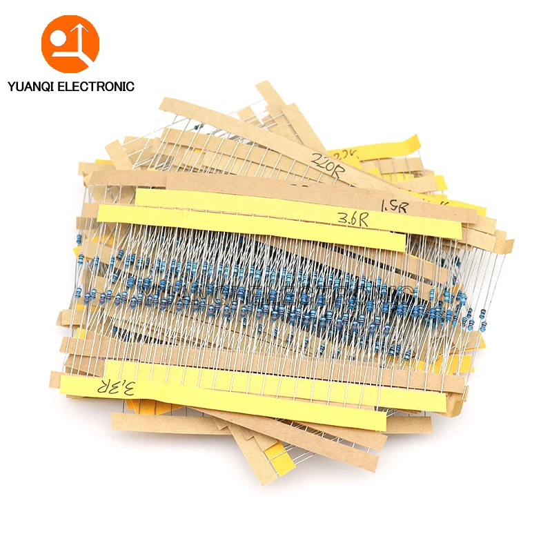 1/4W 1/8W 1/2W 1W 2W Metal Film Resistor Kit 130 Values 0.125W 0.25W 0.5W 1% Resistance Assortment Assorted Set Box