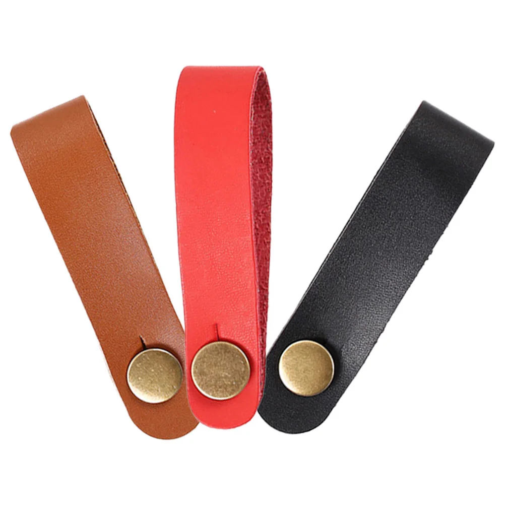 

3 Pcs Guitar Neck Strap Headstock Tie Lock Acoustic Button Ukulele Adapter Microfiber Straps