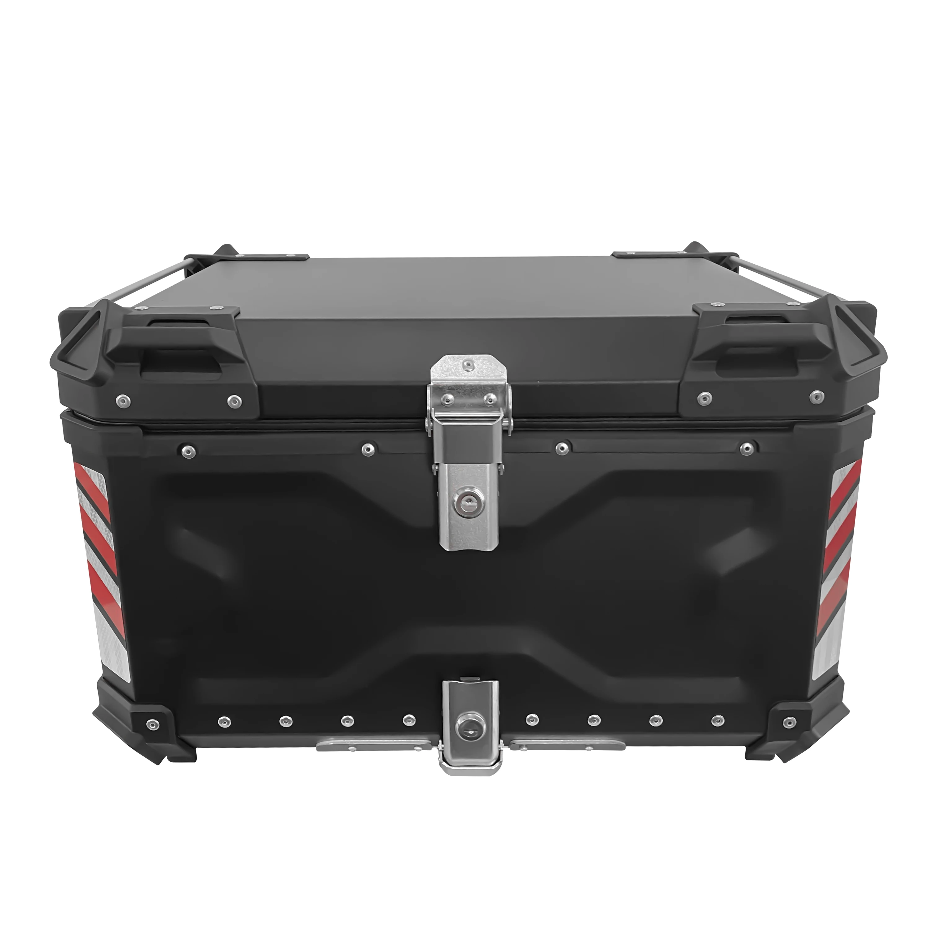 STLF 80L Large Capacity Super Aluminum Motorcycle Luggage Box Motorcycle Top Box case Delivery Boxes with Carrier