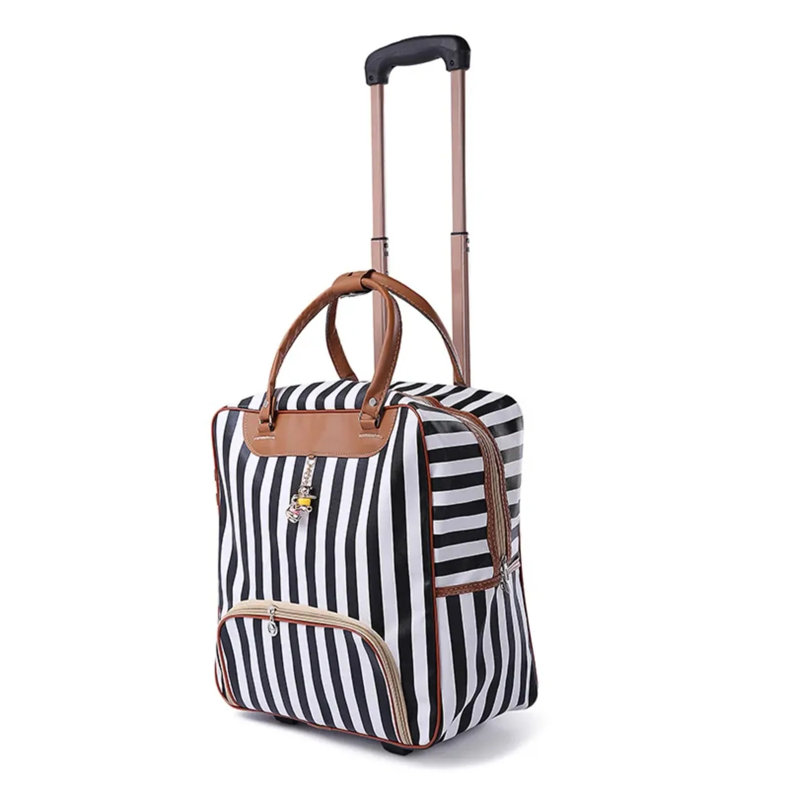 

Rolling Luggage Trolley Bag for Women with Wheels Carry On Travel Suitcase for Business Trips Weekend Boarding Getaways