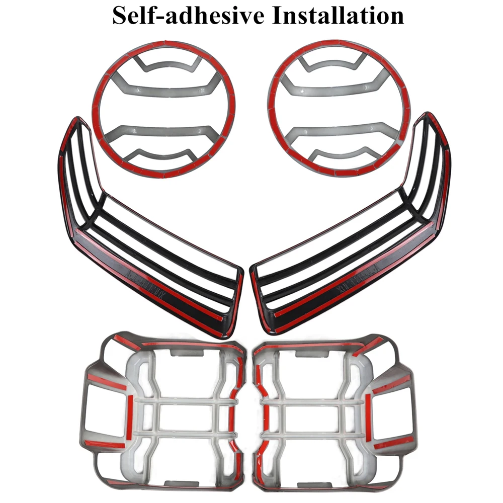 Farol lateral cauda luz guardas tampa guarnição, estilo do carro para 2018-2023 Jeep Wrangler JL JLU 4XE Rubicon Sahara esporte JT