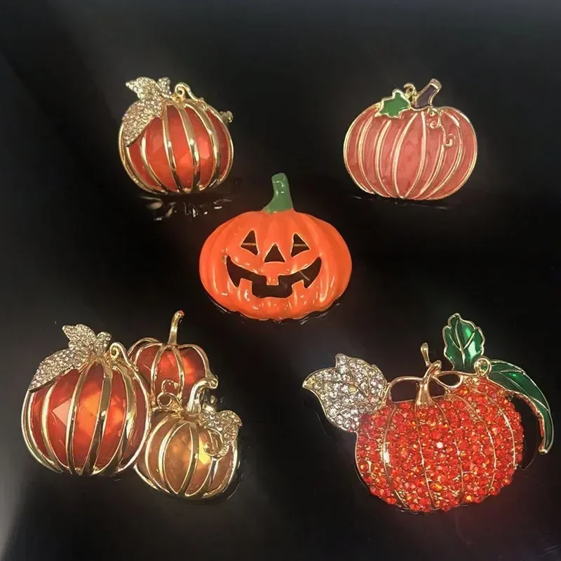 Halloween Pumpkin Diamond Brooch Festival Decoration Enamel Badges Advanced Creative Gifts for Party Decoration Crafts