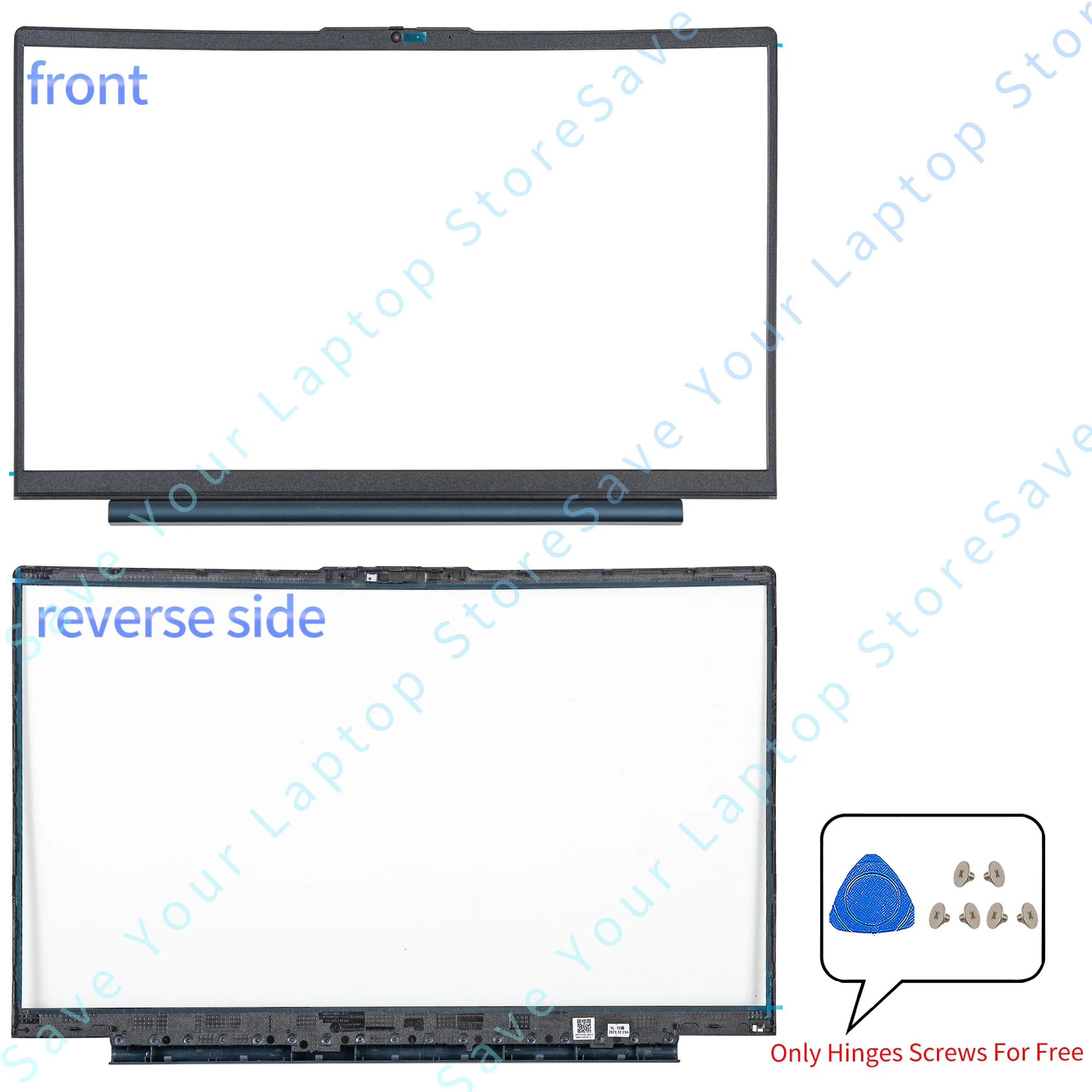 Imagem -06 - Substituição das Dobradiças da Moldura Frontal Parte do Portátil para Ideapad 15iil05 15are05 15itl05 15alc05 2023 2023 Tampa Traseira Lcd Novo