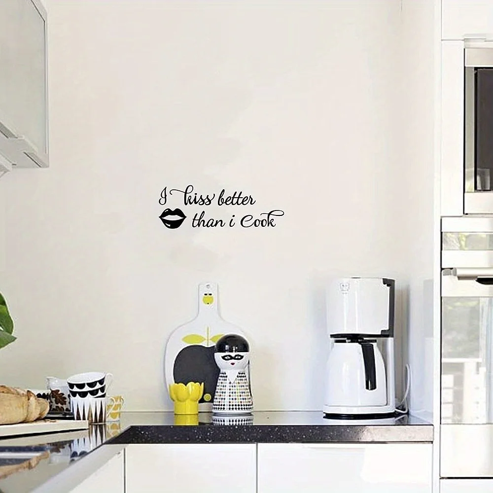 Elegante Lip Design PVC Wall Sticker, perfeito para sala e decoração do quarto