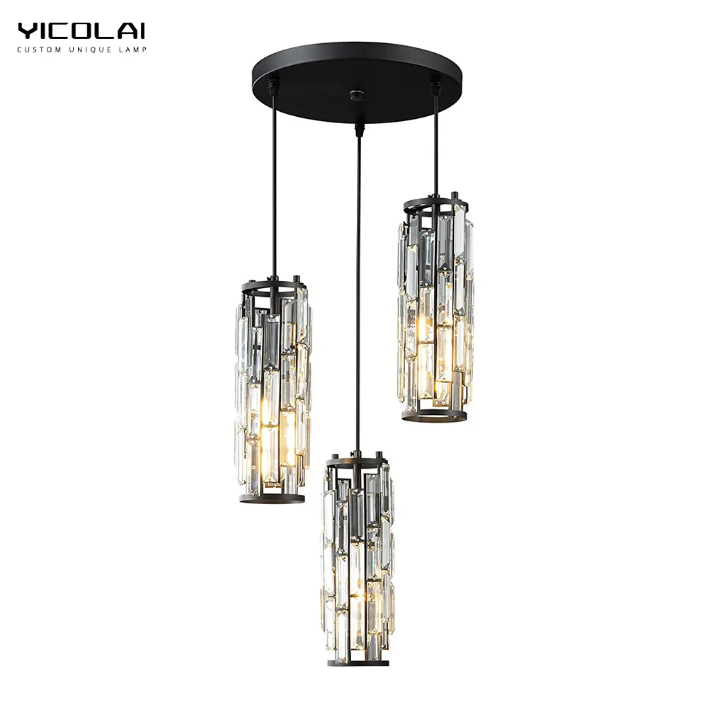 

Modern Pendant Light, Mini Crystal Chandeliers,Adjustable Pendant Light Fixture for Kitchen Island Dinning Room Pendant Lighting