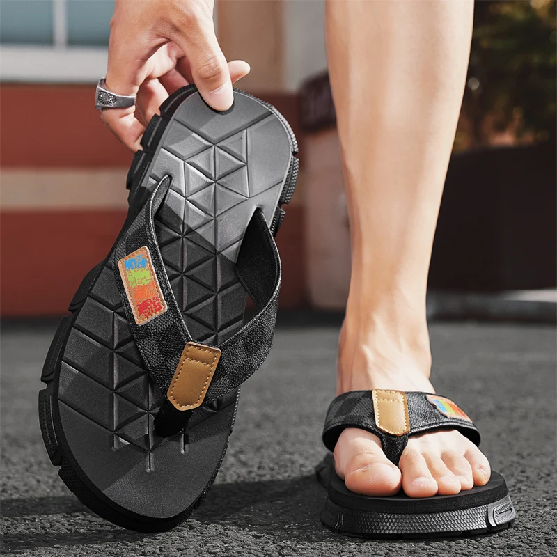 شباشب رجالية شباشب لصيف 2025 صنادل رياضية للشاطئ في الهواء الطلق على شاطئ البحر #4