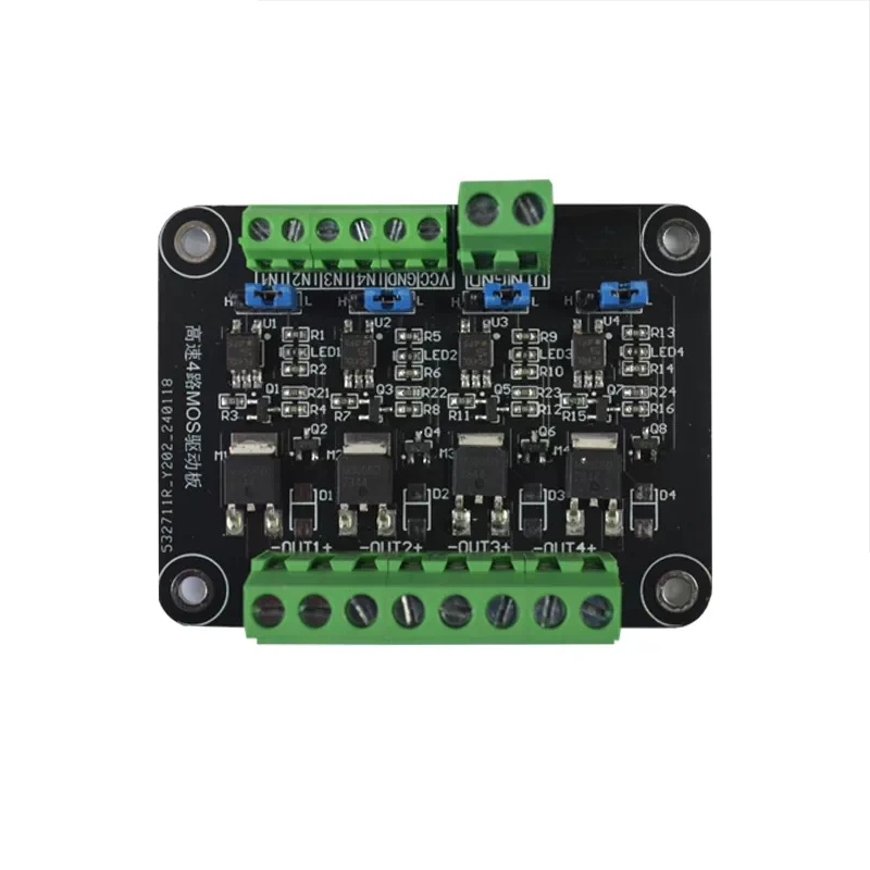 High speed 4-channel Nmos tube module single-chip effect transistor optocoupler isolation signal amplification control board