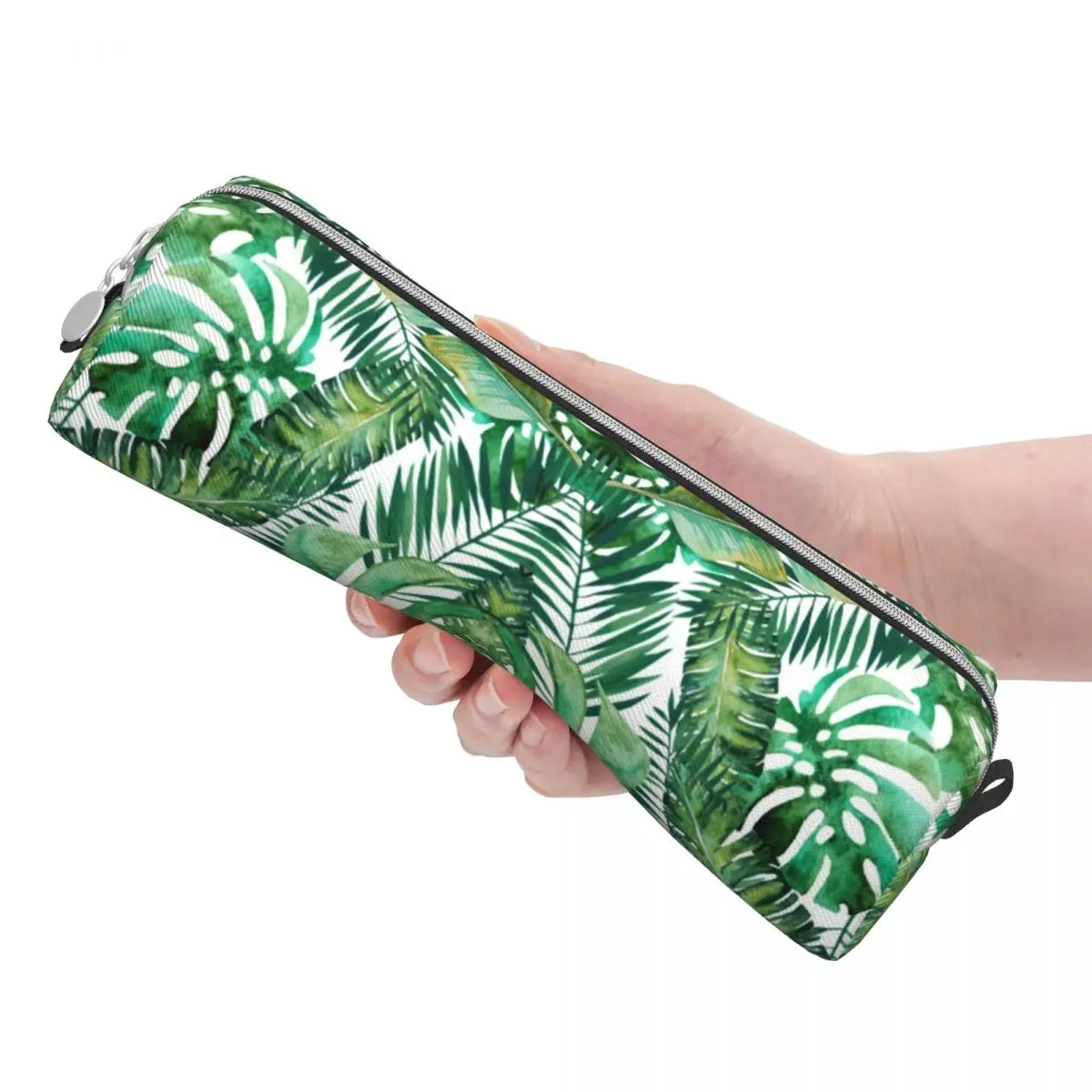 Monstera Banana Palm Leaf Pencil Case Tropical Green Child Vintage Pencil Box Back To School Pencil Cases Stationery Organizer