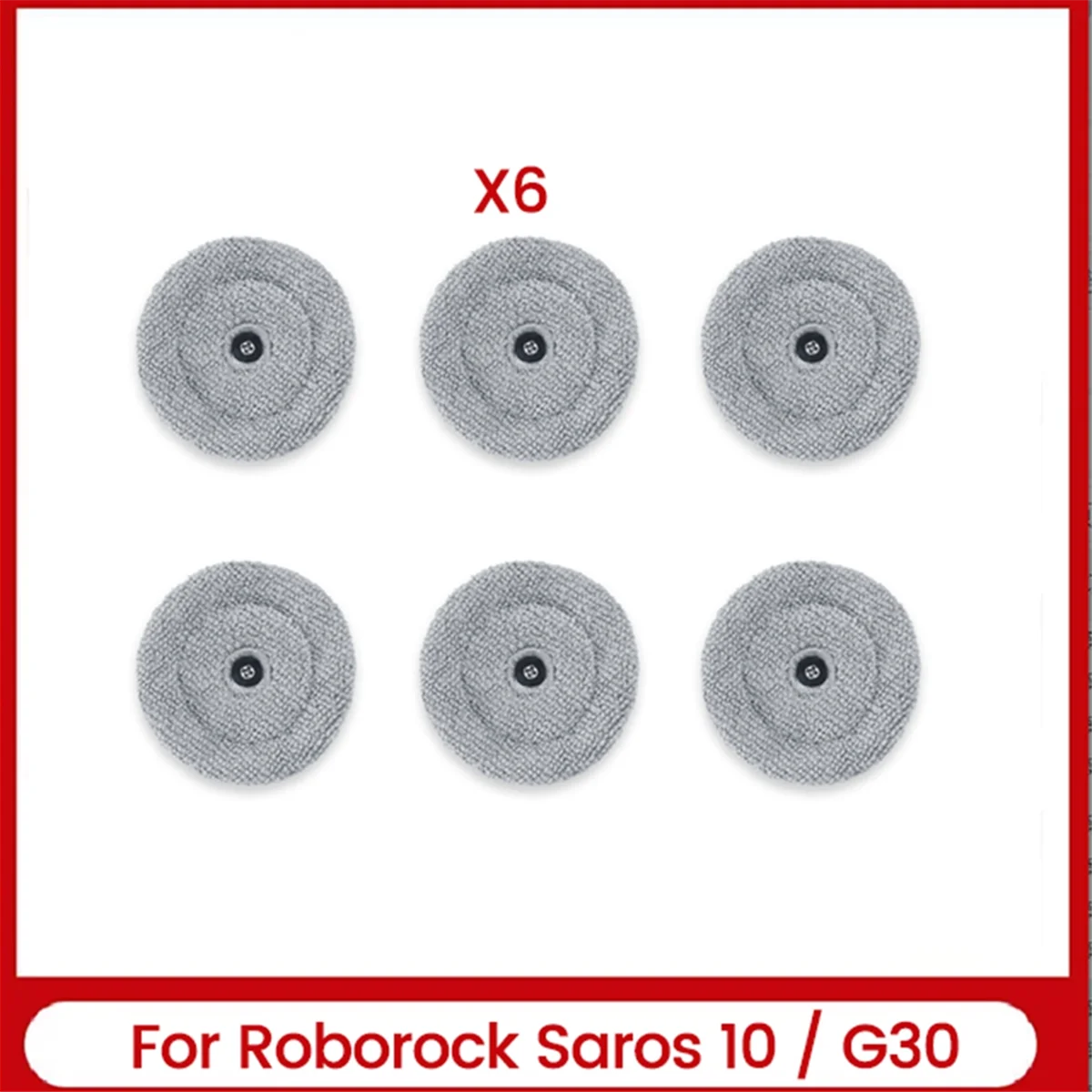NEW Mop Cloth Pads Replacement for Saros 10 / G30 Robot Vacuum Cleaner Accessories Reusable Washable Mop Pad 6PCS